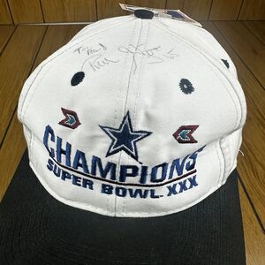 VTG Dallas Cowboys Super Bowl Champions LOGO 7 Hat SIGNED BY RON STONE GUARD #65